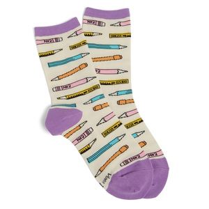 2 Pairs of Vera Bradley Pencil Scribbles Crew Sock